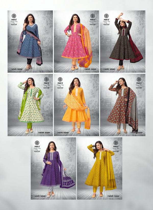 Deeptex Gulabi Jaipur Vol-2 – Anarkali Kurti With Pant & Dupatta